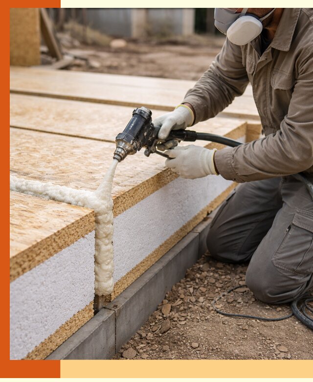 Утепление СИП-панелей пенополиуретаном (ППУ) в Острогожске