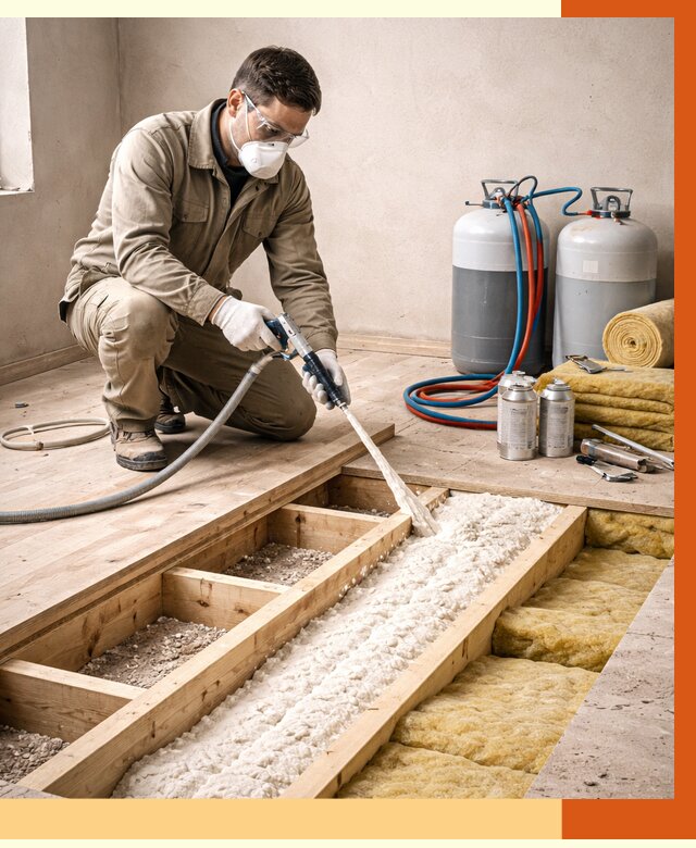 Заполнение полостей межэтажного перекрытия в Острогожске от 4381 руб. | ТепломастерСтг