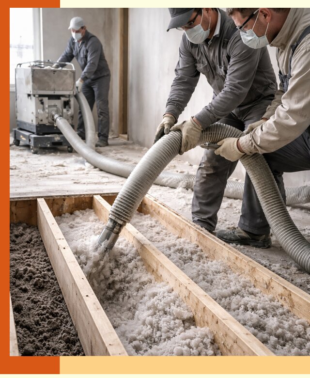 Заполнение полостей межэтажного перекрытия в Острогожске эффективно и герметично