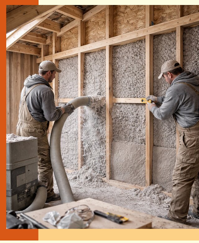 Утепление эковатой стен, потолков и перекрытий в Острогожске