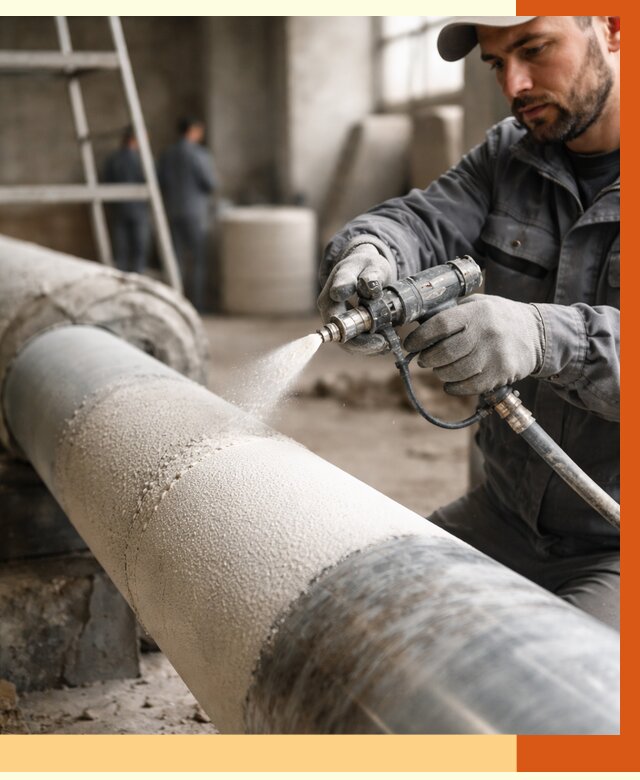 Утепление труб жидкой теплоизоляцией в Острогожске от 7823 руб. под ключ | ТепломастерСтг