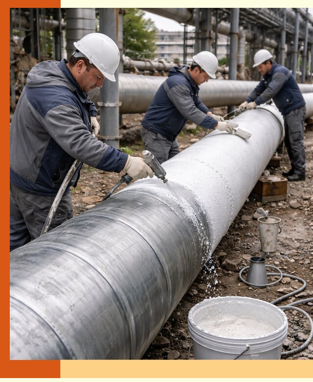 Утепление теплотрассы жидкой теплоизоляцией в Острогожске