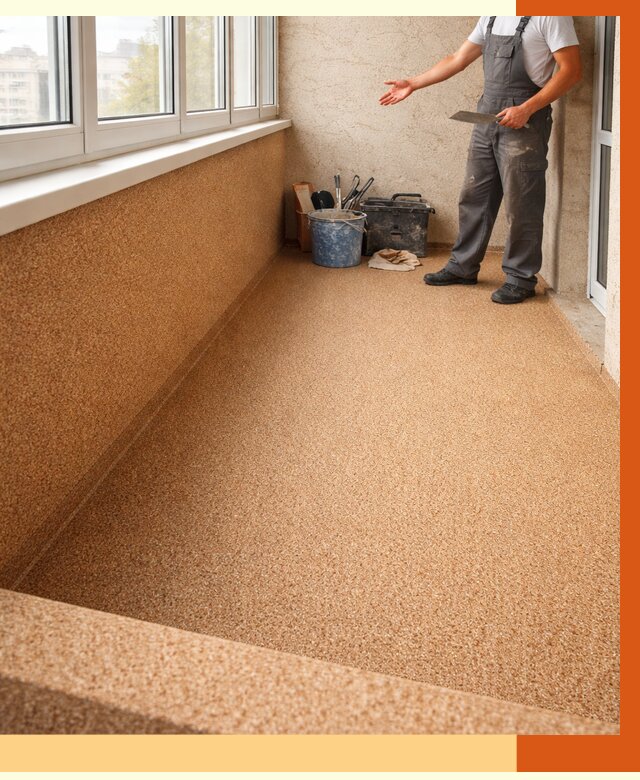 Утепление балкона жидкой пробкой в Острогожске от 3807 руб/м² под ключ | ТепломастерСтг