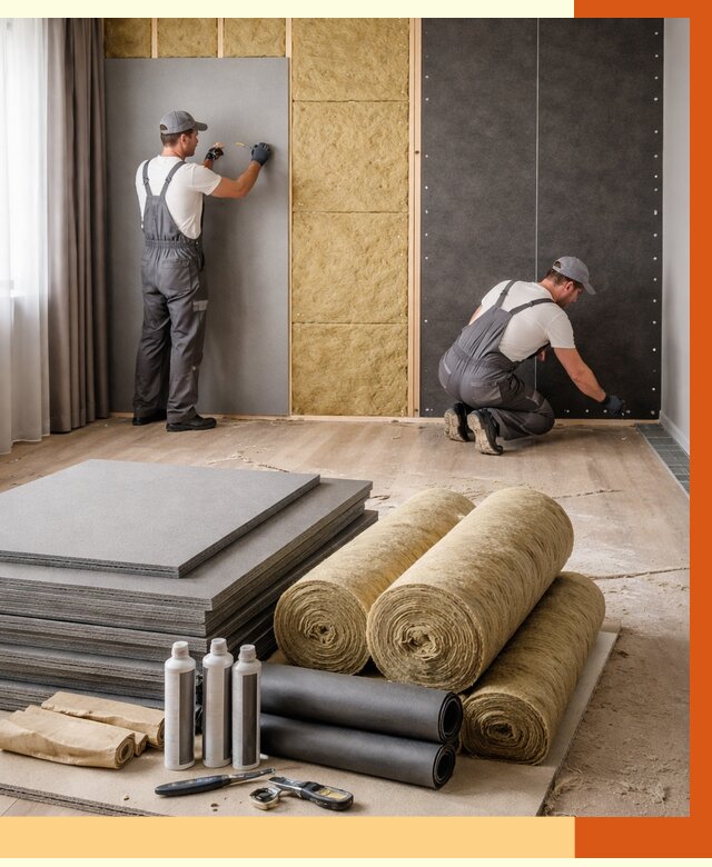 Шумоизоляция дома в Острогожске от 4694 руб/м2 — комплексная звукоизоляция под ключ | ТепломастерСтг