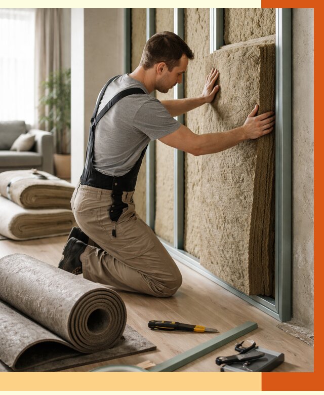 Шумоизоляция перегородок в Острогожске от 1721 руб. за м2 — ТепломастерСтг