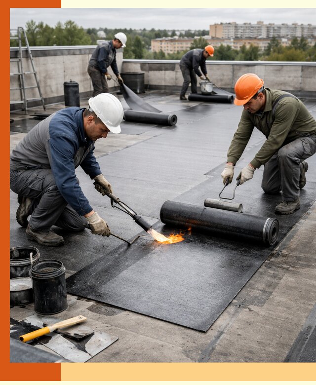 Профессиональная гидроизоляция плоской кровли в Острогожске