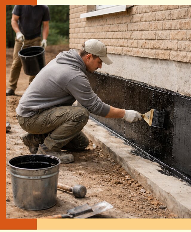 Гидроизоляция цоколя домов и зданий в Острогожске эффективными методами