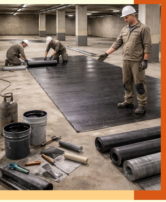 Гидроизоляция паркинга в Острогожске от 1252 руб/м² — профессиональная защита | ТепломастерСтг