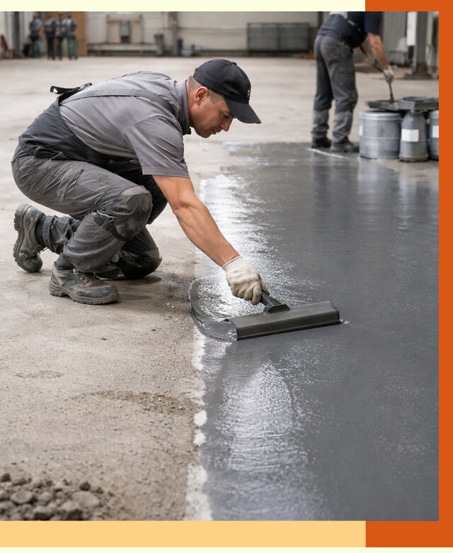 Гидроизоляция промышленного пола в Острогожске от 1252 руб./м2 — ТепломастерСтг специалисты под ключ