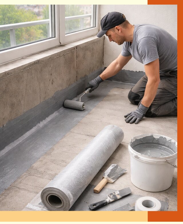 Профессиональная гидроизоляция балкона в Острогожске от 4381 руб. | ТепломастерСтг