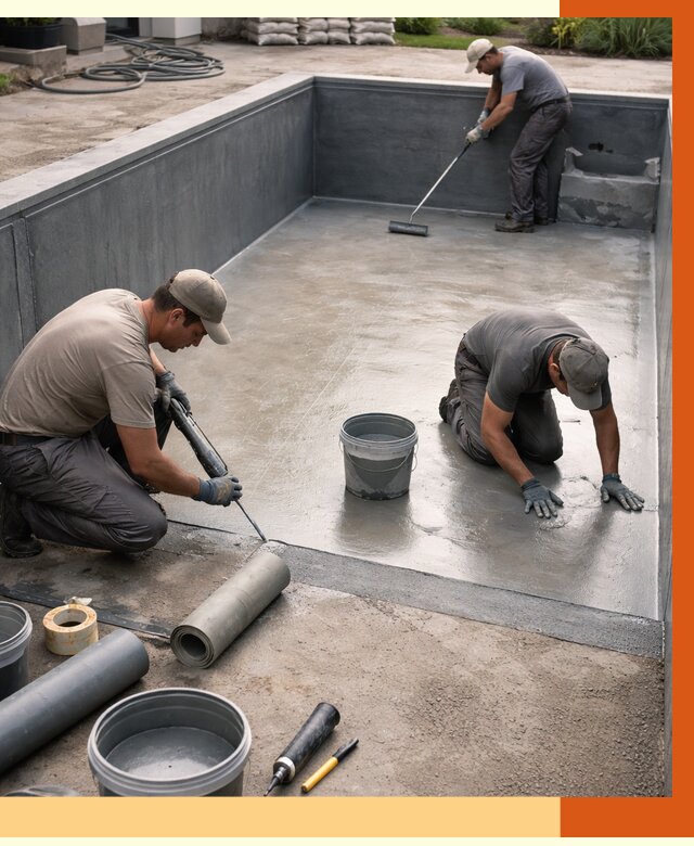 Профессиональная гидроизоляция бассейна в Острогожске от 6780 руб. за м2 | ТепломастерСтг