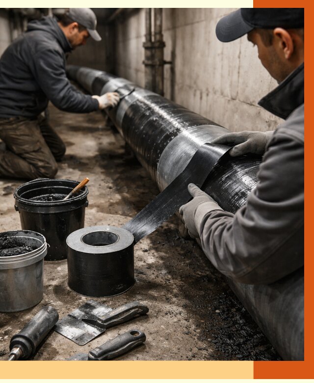 Гидроизоляция труб в Острогожске от 2608 руб. — профессиональная герметизация | ТепломастерСтг