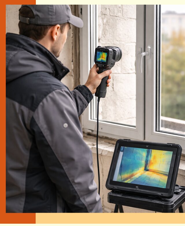 Тепловизионное обследование дома в Острогожске для выявления утечек тепла