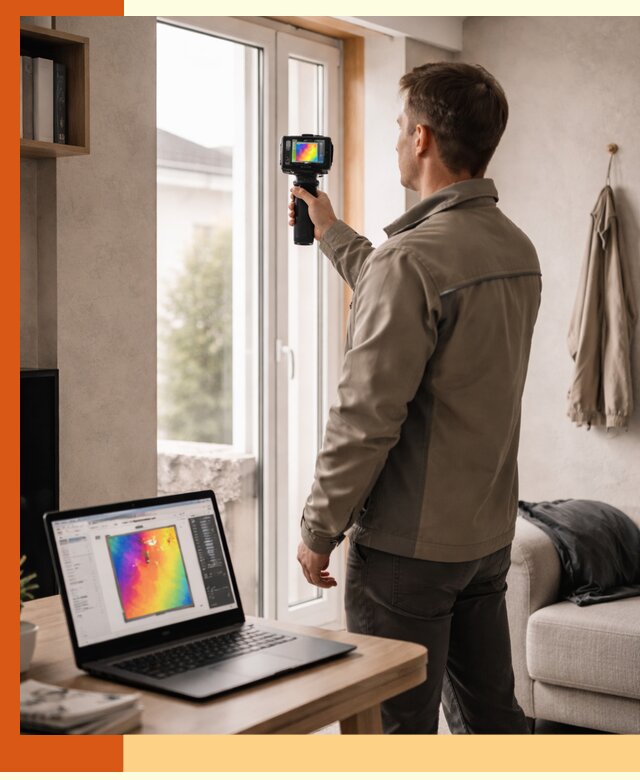 Тепловизионное обследование квартиры в Острогожске для поиска утечек тепла